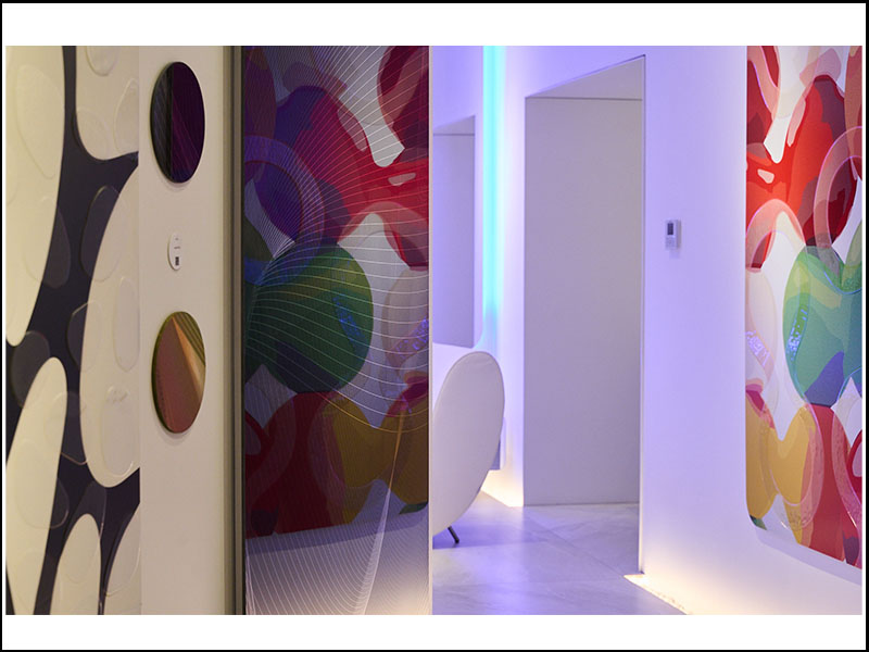 Le maxi lastre di LoveLight39 decorano le pareti